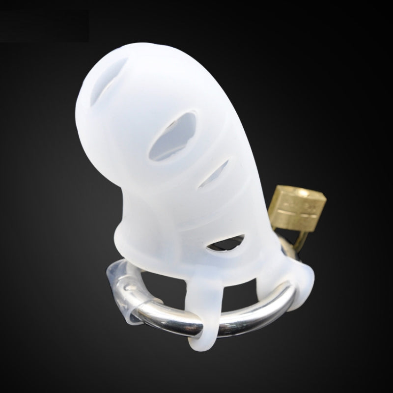 Мужской силиконовый пояс верности прозрачный Male Silicone Chastity Cage