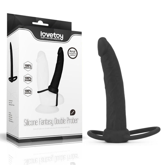 Анальная насадка на пенис для двойного проникновения Silicone Fantasy Double Prober