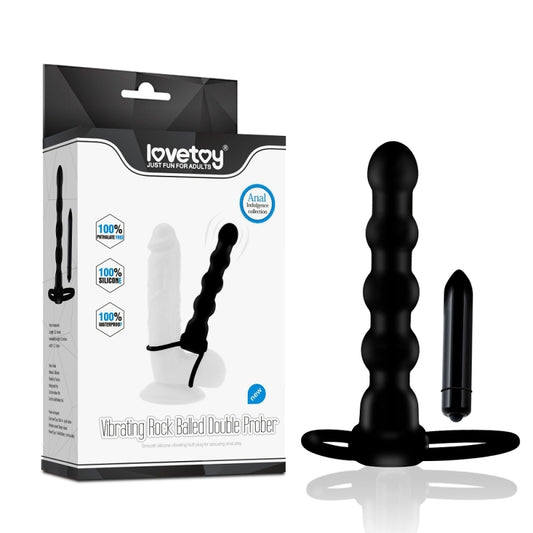 Насадка на член для анальной стимуляции Vibrating Rock Balled Double Prober