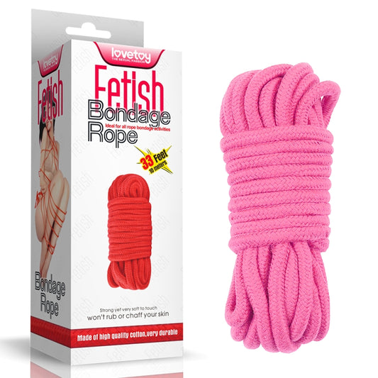 Розовая веревка для связывания Fetish Bondage Rope 10 метров