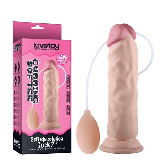 Писающий фаллоимитатор на присоске Soft Ejaculation Cock