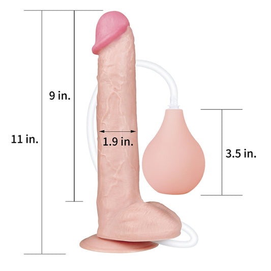 Телесный фаллоимитатор на присоске Squirt Extreme Dildo 11.0