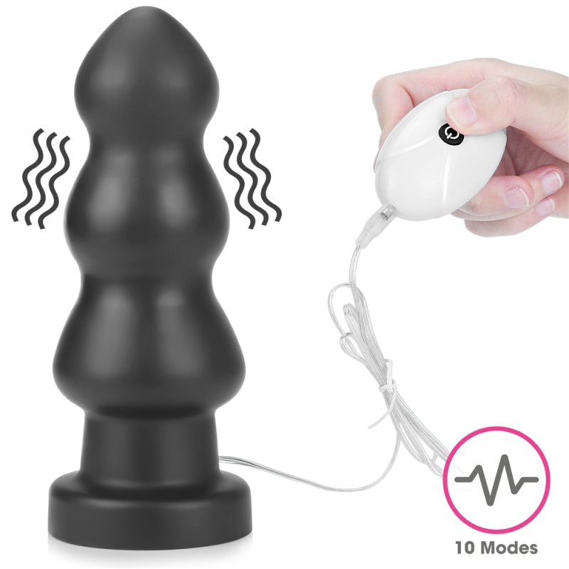 Анальный вибростимулятор черный King Sized Vibrating Anal Rigger 7.8