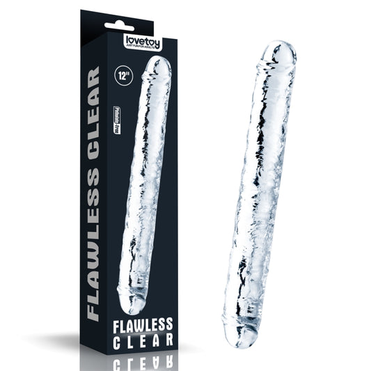 Безупречный прозрачный двойной фаллоимитатор Flawless Clear Double Dildo