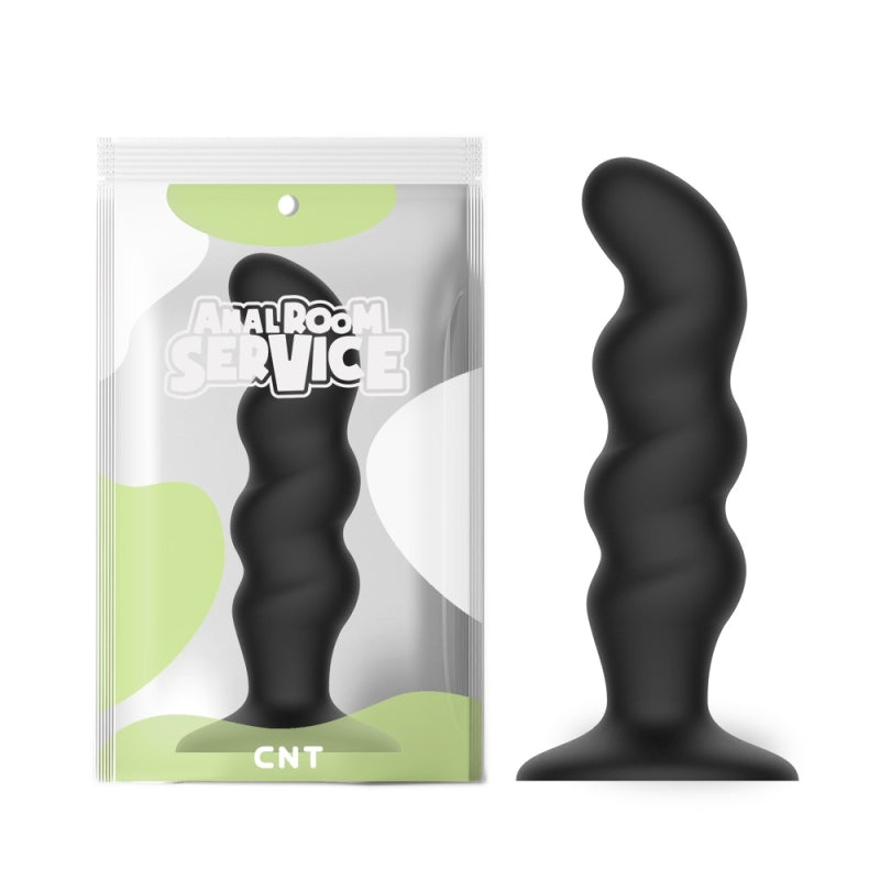 Черная анальная пробка Wavy Anal Plug No.2