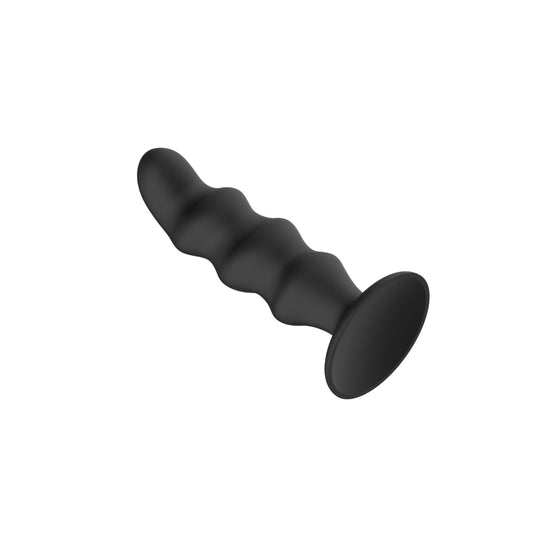 Черная анальная пробка Wavy Anal Plug No.2
