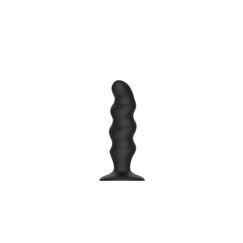 Черная анальная пробка Wavy Anal Plug No.2