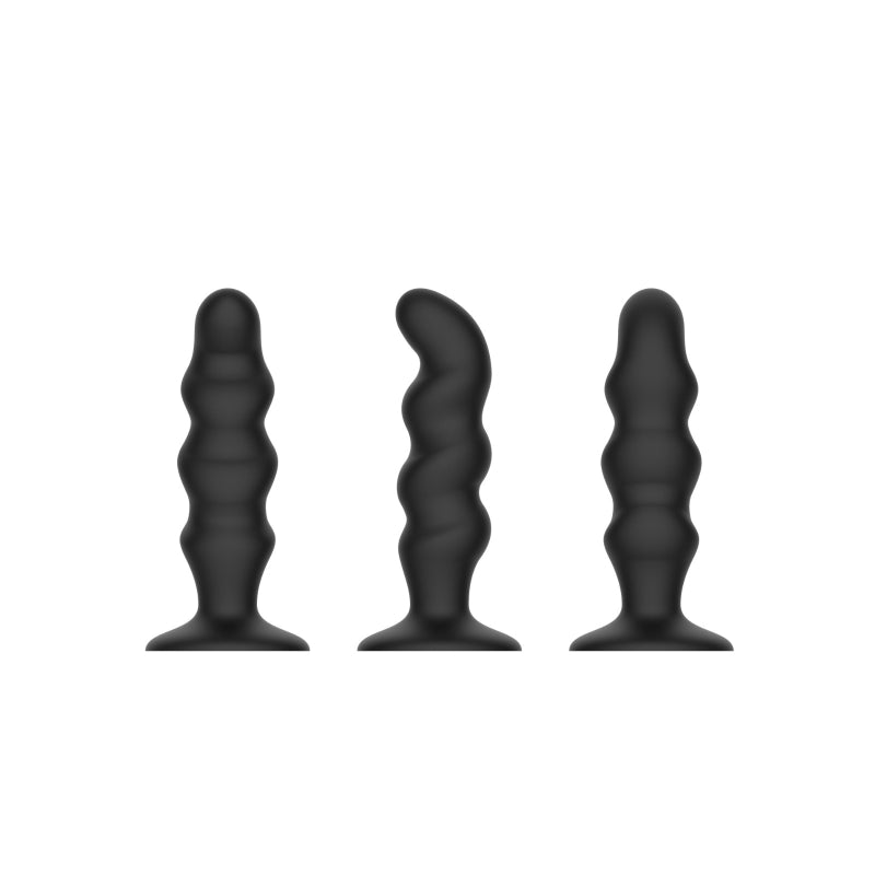 Черная анальная пробка Wavy Anal Plug No.2