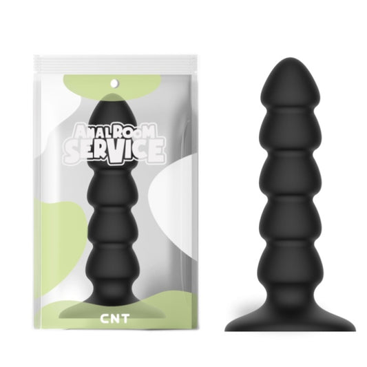 Черная анальная пробка Beaded Anal Probe