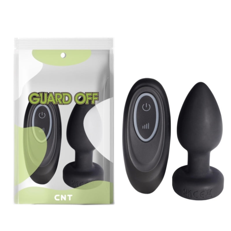 Анальная пробка с пультом управления Led Rainbow Light Plug Black
