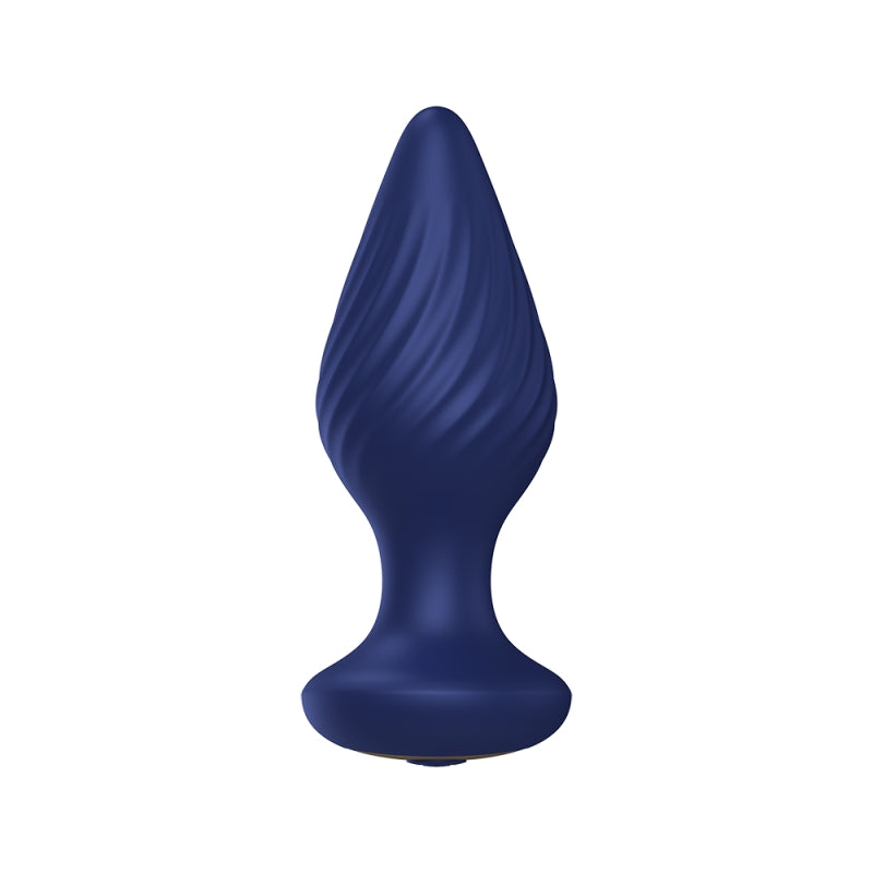 Анальная пробка с пультом 69 Ecstasy Spiral Plug Blue