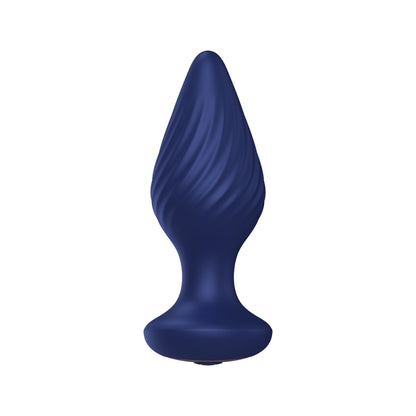 Анальная пробка с пультом 69 Ecstasy Spiral Plug Blue